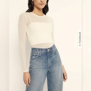 NWT Express sheer mesh bodysuit size L